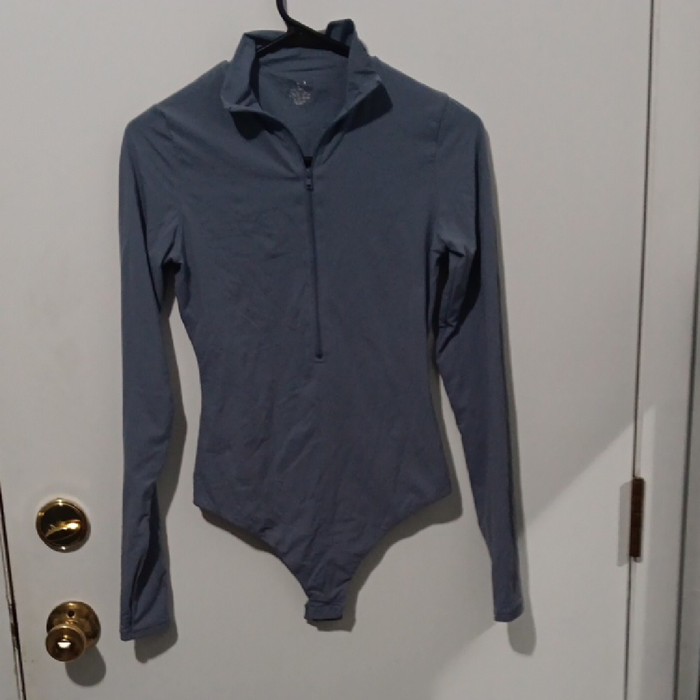Women's Long Sleeve Swim Top in Blue